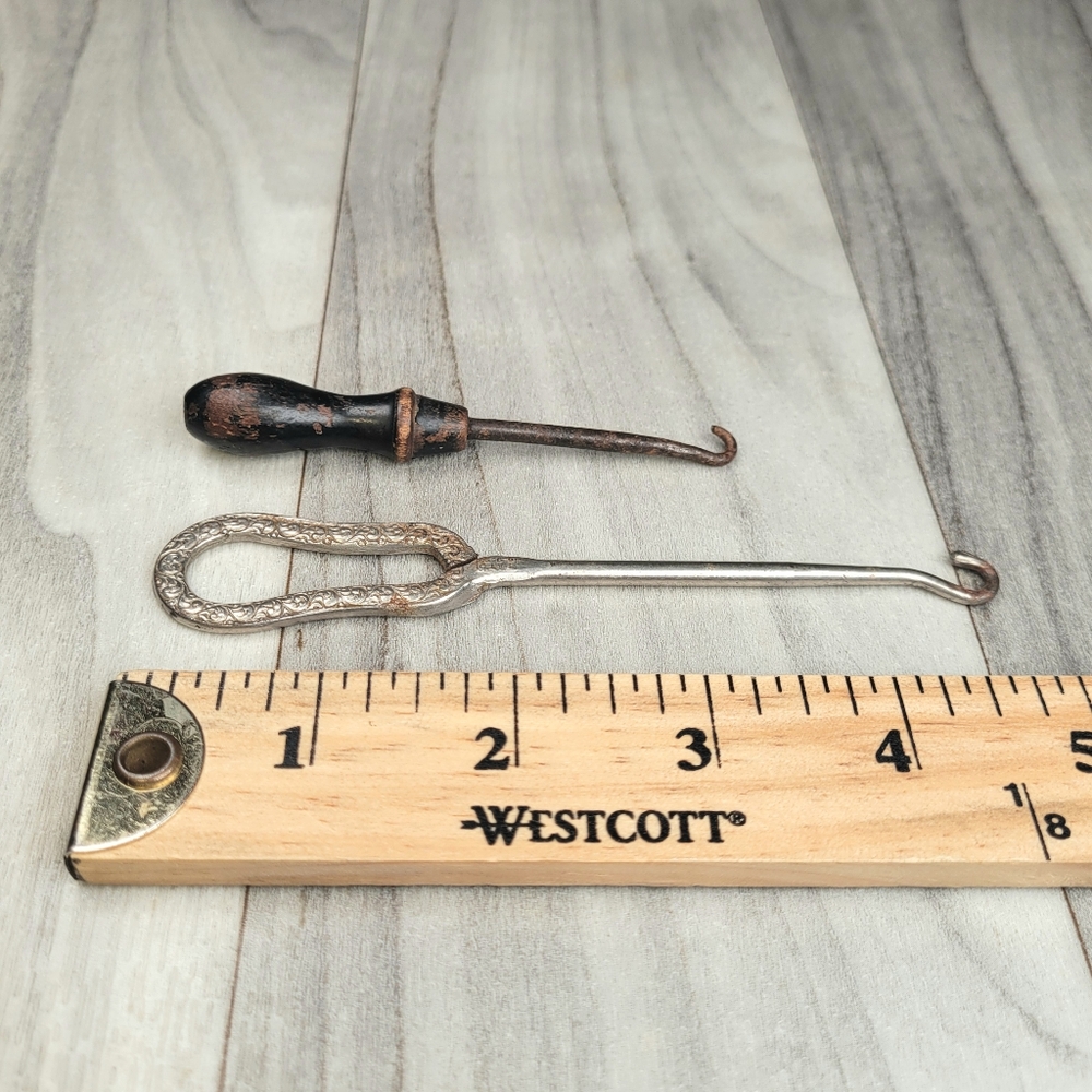 Advertising Button Hook Geo. W. Kies & Co. Shoes Norwick, Conn. Plus Wooden Hook - Picture 3 of 10